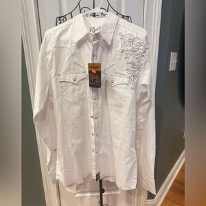 🤠 Wrangler Pearl Snap Shirt – NWT - Men’s Large 🤠